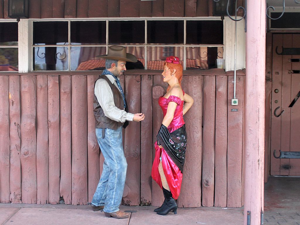 Cowboy and Saloon Girl